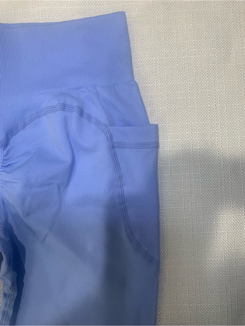 (NWT) High Waisted Periwinkle Blue Seamless Pocket Leggings Size - Picture 11 of 12